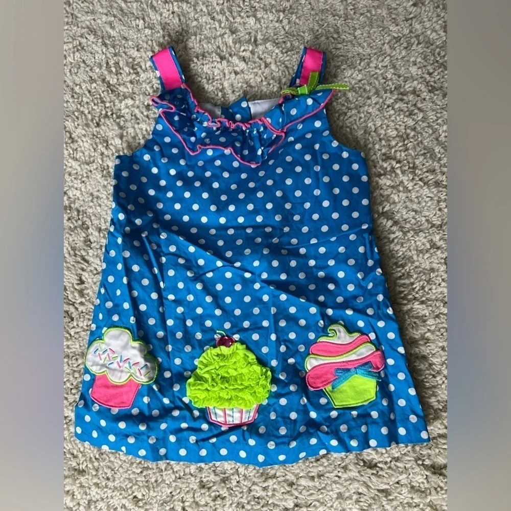 Girls size 4T Rare Editions Cupcake Matching Set GUC